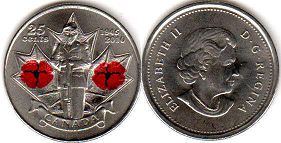  moneda canadiense conmemorativa 25 centavos 2010