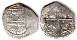 moneda España plata 1 real sin fecha (1588)