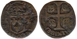 moneda Francia douzain 1621