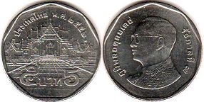 moneda Thailand 5 baht 2009
