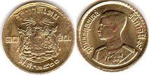 moneda Thailand 10 satang 1957