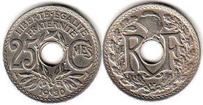 moneda Francia 25 céntimos 1930