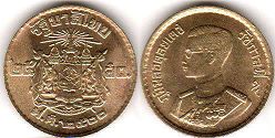moneda Thailand 25 satang 1957
