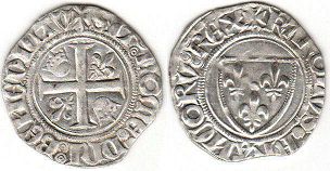 moneda Francia blanc 1380-1422