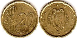 moneda Irlanda 20 euro cent 2003