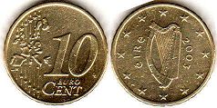 moneda Irlanda 10 euro cent 2003