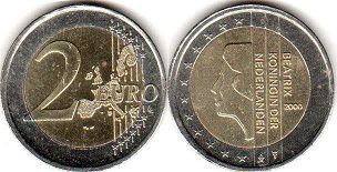 moneda Países Bajos 2 euro 2000