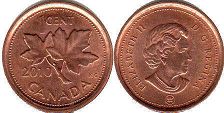 moneda canadiense 1 centavo 2010