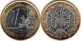 moneda Francia 1 euro 2002