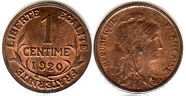 moneda Francia 1 céntimo 1920