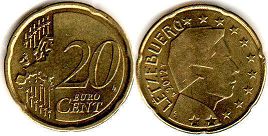moneda Luxemburgo 20 euro cent 2012
