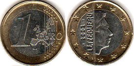 moneda Luxemburgo 1 euro 2002