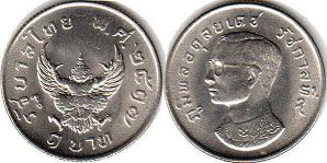 moneda Thailand 1 baht 1974