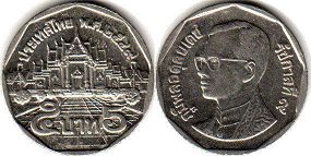 moneda Thailand 5 baht 1994