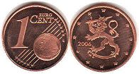 moneda Finlandia 1 euro cent 2006