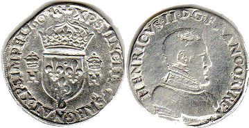 moneda Francia teston 1560