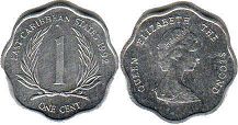 moneda Eastern Caribbean States 1 centavo 1992