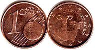 moneda Chipre 1 euro cent 2009