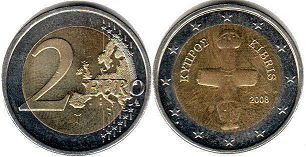 moneda Chipre 2 euro 2008
