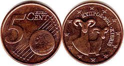 moneda Chipre 5 euro cent 2011