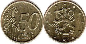 moneda Finlandia 50 euro cent 2000