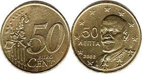 moneda Grecia 50 euro cent 2002