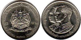 moneda Thailand 2 baht 1987