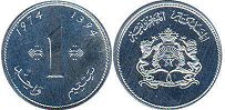 moneda Morocco 1 céntimo 1974