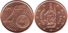 moneda San Marino 2 euro cent 2006