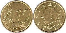 moneda Bélgica 10 euro cent 2012