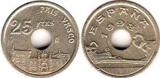 moneda España 25 pesetas 1993