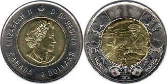  moneda canadiense conmemorativa 2 dólares 2015