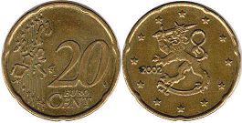 moneda Finlandia 20 euro cent 2002