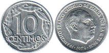 moneda España 10 céntimos 1959