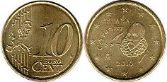 moneda España 10 euro cent 2010