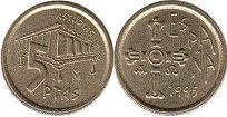 moneda España 5 pesetas 1995