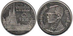 moneda Thailand 1 baht 2004