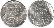 moneda Morocco 1/2 dirham 1882