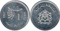 moneda Morocco 1 céntimo 1987
