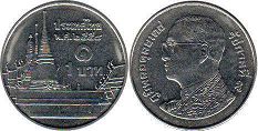 moneda Thailand 1 baht 2011 