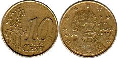 moneda Grecia 10 euro cent 2002