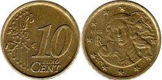 moneda Italia 10 euro cent 2002