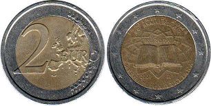 moneda Italia 2 euro 2007
