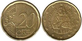 moneda San Marino 20 euro cent 2008