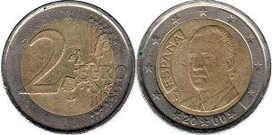moneda España 2 euro 2000