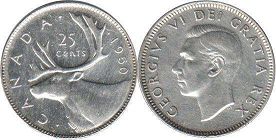 moneda canadian old moneda 25 centavos 1950