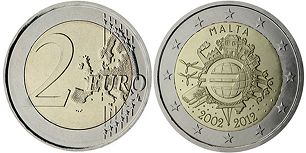 moneda Malta 2 euro 2012