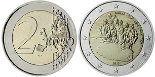 moneda Malta 2 euro 2013