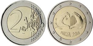 moneda Malta 2 euro 2016