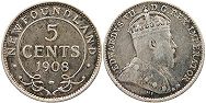 moneda Terranova 5 centavos 1908